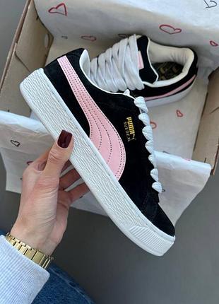 Кросівки suede xl black/pink 🩷