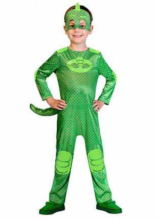 Зелений дитячий карнавальний маскарадний костюм pj masks gekko герої в масках геко halloween халавін новорічний amscan 2-3 роки
