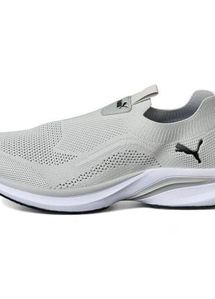 Puma black gray мокасины светло-серые