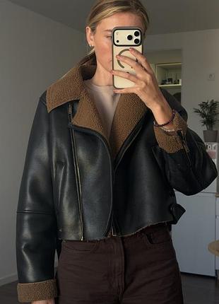 Дублянка zara коричнева