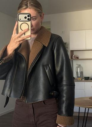 Дублянка zara коричнева 4