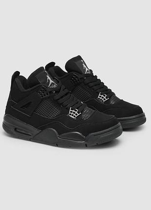 Кросівки жіночі чоловічі nike air jordan retro black cat 36-45
