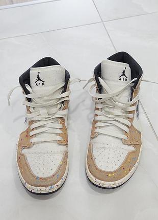 Кросівки air jordan 1 mid se brushstroke paint
