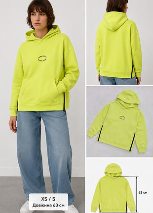 Салатовое,лимонно худи zara,р.xs/s,стан идеально