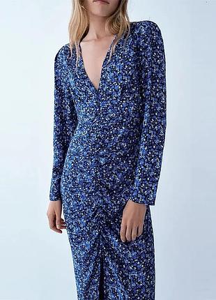 Елегантна сукня міді від zara 2