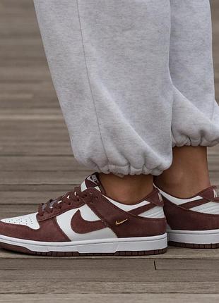 Кросівки nike sb dunk low sail red sepia metallic gold
