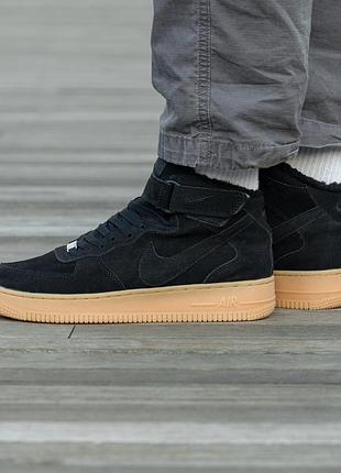 Кроссовки nike air force winter black gum
