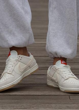 Кросівки nike sb dunk white red