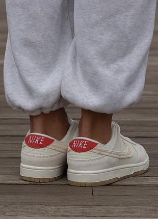 Кроссовки nike sb dunk white red 3