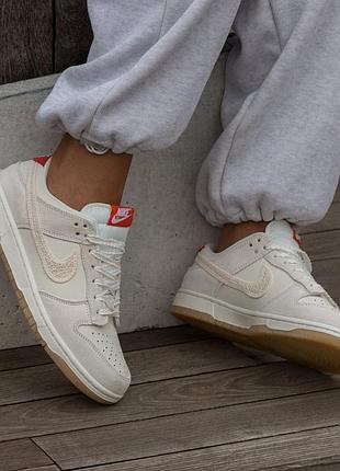 Кроссовки nike sb dunk white red 4