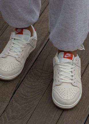 Кроссовки nike sb dunk white red 5