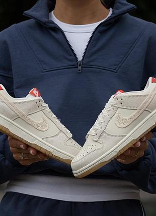 Кроссовки nike sb dunk white red 7