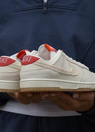 Кроссовки nike sb dunk white red 8