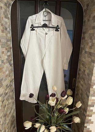 Мега красивий лляний костюм від zara із вишивкою