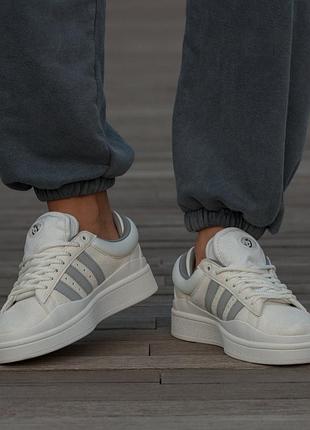 Кроссовки adidas campus light bad bunny beige grey 3