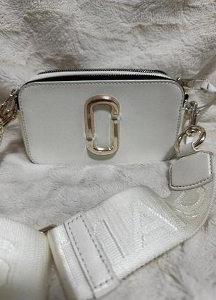 🤍білосніжна сумка-кросбоді marc jacobs💎