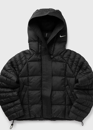 Оригінал! сша! жіночий пуховик nike swoosh puffer therma-fit oversized jacket fb8729-010 нові зима