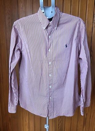 Мужская рубашка polo ralph lauren, размер l, slim fit.