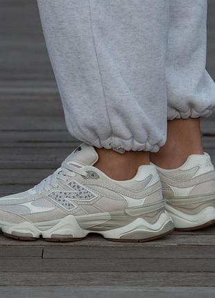 Кроссовки new balance 9060 beige leopard