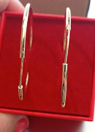 Сержки-кольца(конго) xuping из медицинского золота, позолота 18k