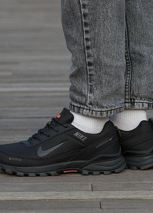 Кроссовки nike rivah gore-tex black orange