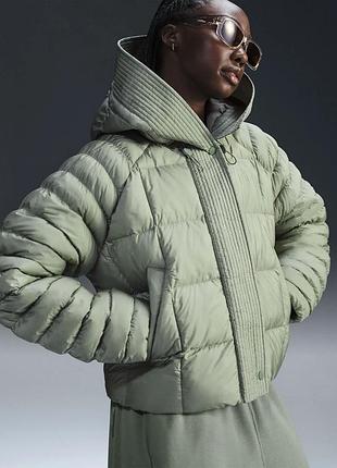 Оригінал! сша! жіночий зимовий пуховик nike swoosh puffer primaloft oversized hooded fb8729-370