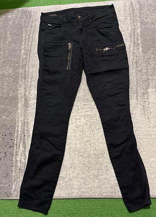 Чорні джинси карго g-star raw powel з блискавками, р. w30 l32 (m)