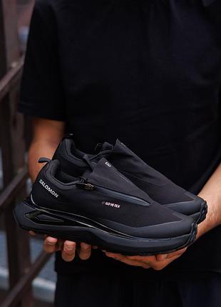 Р.41-45 кроссовки salomon odyssey elmt gore-tex black white sl033