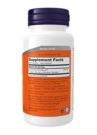 L-carnitine 500mg - 180 caps 2