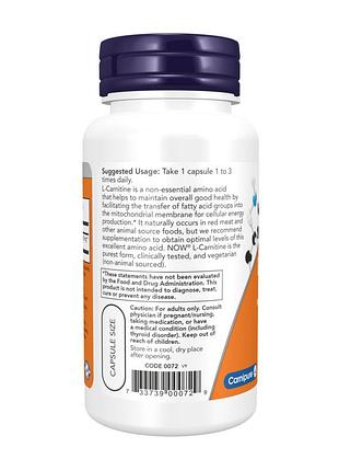 L-carnitine 500mg - 180 caps 3