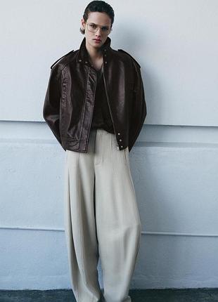 Куртка-бомбер зі 100%-ї шкіри limited edition від zara
