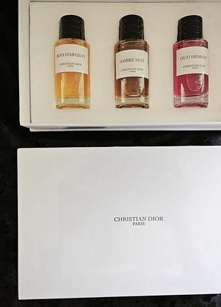 Набір dior (bois dargent 40ml+ambre nuit 40ml+oud ispahan 40ml