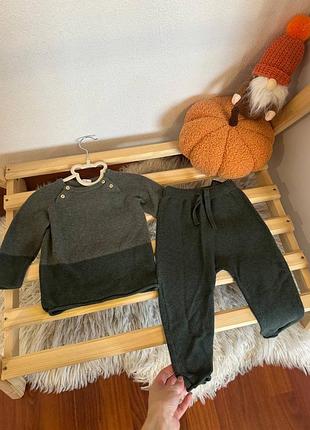 Вʼязаний костюм h&m розмір 80(9-12м) стан-чудовий