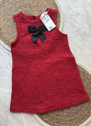 Нова сукня червона з бантом на дівчинку 2-4 роки h&m