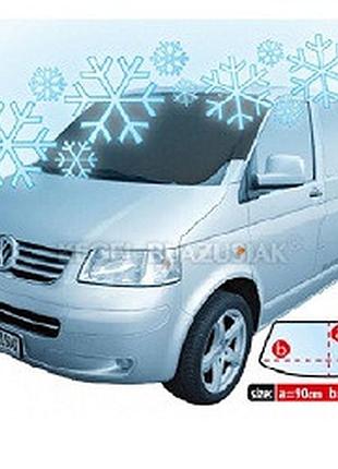 Шторка защитная 90см х 150-175см от замерзания лобового стекла "winter van delivery" xl