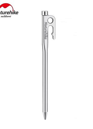 Колышек стальной naturehike nh19pj014, 25 см, серый