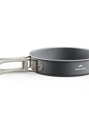 Сковородка со складной ручкой naturehike cnk2450cf010, 17,5 см, алюминий