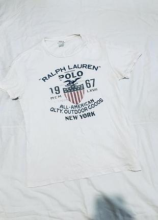 Футболка polo ralph lauren оригинальная белая