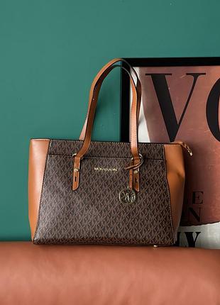 Сумка michael kors medium шопер коричневий