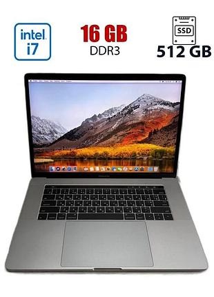 Ноутбук macbook pro 15 2016 space grey / 15.4" (2880x1800) ips / intel core i7-6820hq (4 (8) ядер по 2.7 - 3.6 ghz) / 16 gb ddr3 /