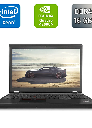 Мобильная рабочая станция б-класс lenovo thinkpad p50 / 15.6" (1920x1080) ips / intel xeon e3-1505m v5 (4 (8) ядра по 2.8 - 3.7