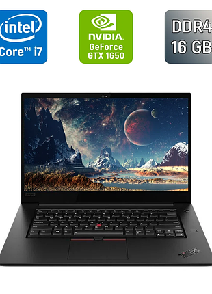 Игровой ноутбук б-класс lenovo thinkpad x1 extreme 2 nd / 15.6" (1920x1080) ips / intel core i7-9750h (6 (12) ядер по 2.6 - 4.5
