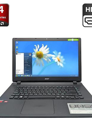Ноутбук acer aspire es1-521 / 15.6" (1366x768) tn / amd a4-6210 (4 ядра по 1.8 ghz) / 8 gb ddr3 / 500 gb hdd / amd radeon r3