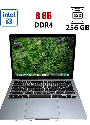 Ноутбук macbook air 13 space gray 2020 / 13.3" (2560x1600) ips / intel core i3-1000ng4 (2 (4) ядер по 1.1 - 3.2 ghz) / 8 gb ddr4 /