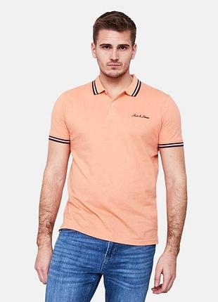Поло jjnery polo12200511-shell coral-fit:standard jackandamp;jones l кораловий 12200511-shell coral-fit: