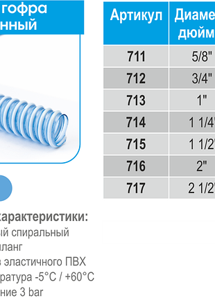 Гофрошланг спиральный гофрированный сифонный (opak spiral) 1½ (40мм) l25