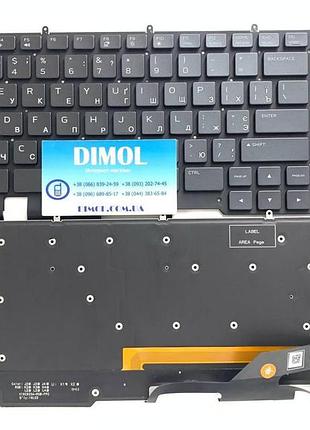 Оригинальная клавиатура для dell alienware m17 r3, alienware m17 r4 seris, grey, ukr, rgb подсветка