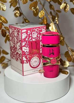 Женская парфюмированная вода lattafa perfumes yara candy (латтафа яра кенди) 100 мл цветочные сладкие фруктовые стойкие шлейфовые