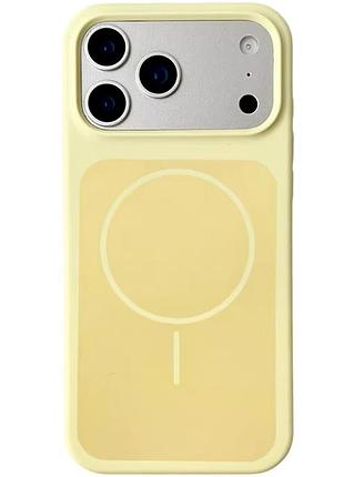 Чохол silk duo color (aa) no logo with magnetic fit для apple iphone 17 pro / 18 pro (6.3") yellow