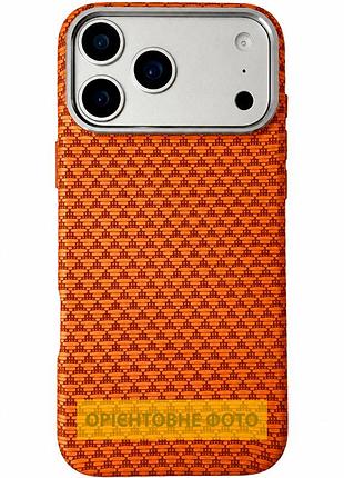 Чохол tpu+pc kvzv triangular pattern with magnetic fit для apple iphone 15 pro (6.3") orange